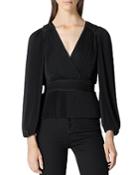 The Kooples Pleated Wrap Top