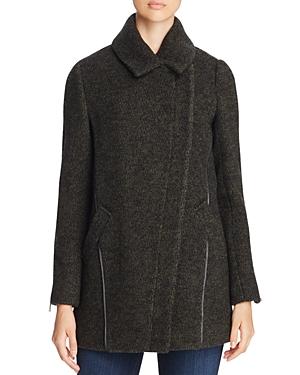 Andrew Marc Asymmetric Knitted Wool Coat