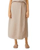 Eileen Fisher Gingham Organic Linen Midi Skirt