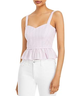 Aqua Tonal Stripe Peplum Top - 100% Exclusive