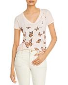 Wildfox Butterfly Print Tee