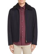 Theory Wyatt Modus Melton Faux Shearling-trimmed Jacket - 100% Exclusive