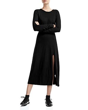 Maje Rolland Back-cutout Knit Midi Dress