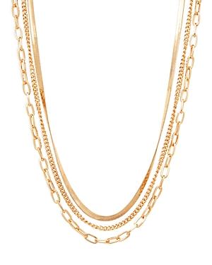 Aqua Triple Layered Chain Necklace, 15.5 - 100% Exclusive