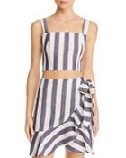 The Fifth Label Sequence Striped Cropped Top