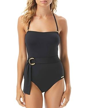 Vince Camuto Bandeau Ring Wrap One Piece Swimsuit