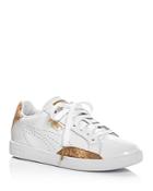 Puma Match Lo Snake Embossed Lace Up Sneakers