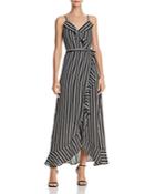Aqua Striped Faux-wrap Maxi Dress - 100% Exclusive