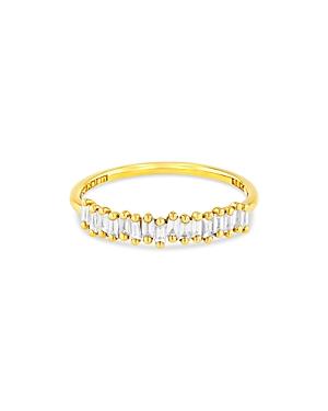 Suzanne Kalan 18k Yellow Gold Diamond Baguette Band
