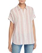 Beachlunchlounge Striped Button-front Top