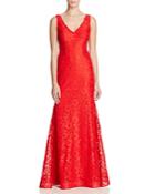 Avery G V-neck Lace Gown