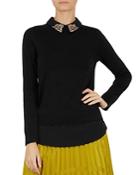 Ted Baker Moliiee Embellished-collar Sweater