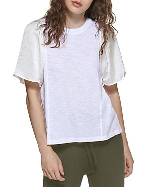 Dkny Satin Sleeve Tee