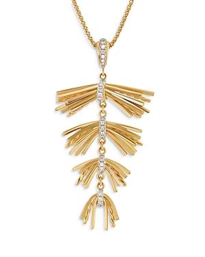 David Yurman 18k Yellow Gold Angelika Diamond Fringe Pendant Necklace, 18