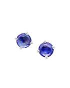 Ippolita Sterling Silver Rock Candy Mother-of-pearl, Lapis & Clear Quartz Crystal Triplet Stud Earrings