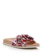 Kenneth Cole Women's Xenia Sequin Embellished Pool Slide Sandals