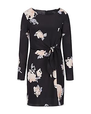 Emporio Armani Rose Printed Silk Dress