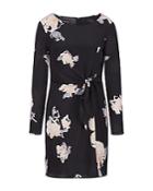 Emporio Armani Rose Printed Silk Dress