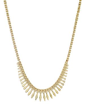 14k Yellow Gold Cleopatra Chain Necklace, 17