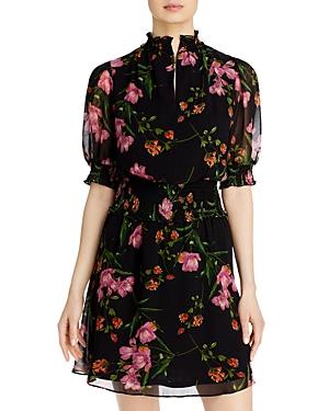 Karl Lagerfeld Paris Printed Chiffon A Line Dress