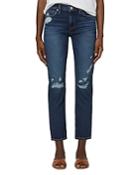 Hudson Nico Mid Rise Straight Leg Ankle Jeans In Dive