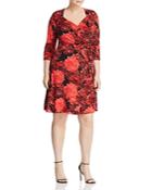 Leota Plus Sweetheart Faux-wrap Dress