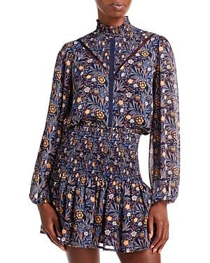 Aqua Prairie Printed Mock Neck Top - 100% Exclusive
