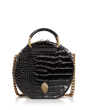 Kurt Geiger London Shoreditch Round Croc Embossed Leather Crossbody