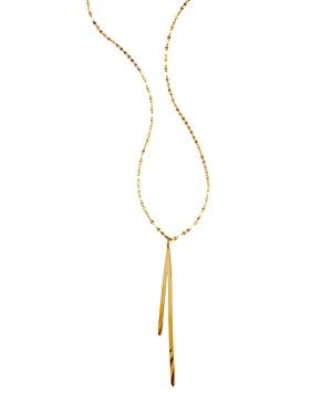 Lana Jewelry 14k Yellow Gold Bar Reflector Necklace, 18