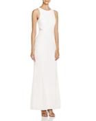 Laundry By Shelli Segal Sleeveless Crepe & Mesh Gown