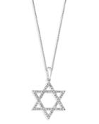 Bloomingdale's Diamond Star Of David Pendant Necklace In 14k White Gold, 18, 0.25 Ct. T.w. - 100% Exclusive
