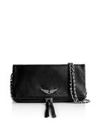 Zadig & Voltaire Rock Grained Leather Clutch