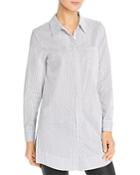 Marled Striped Button-down Tunic