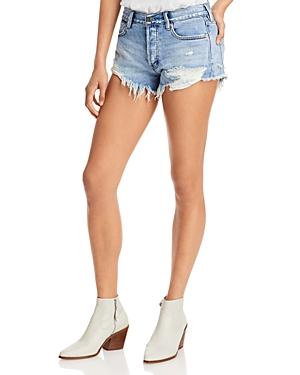 Free People Loving Good Vibration Denim Shorts In Heritage