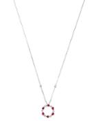 Bloomingdale's Ruby & Diamond Circle Pendant Necklace In 14k White Gold, 18 - 100% Exclusive