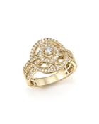 Diamond Statement Ring In 14k Yellow Gold, .65 Ct. T.w. - 100% Exclusive
