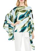 Vince Camuto Breezy Leaves Poncho Top