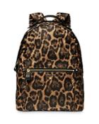 Michael Michael Kors Kelsey Large Leopard-print Nylon Backpack