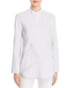 Lafayette 148 New York Lenno Beaded Embroidered Stripe Blouse