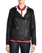 The Kooples Faux-leather Hooded Jacket