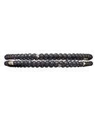 Jan Leslie Dark Grey Pyrite Bead Wrap Bracelet