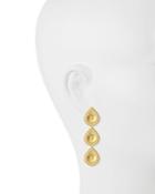 Amrapali Jewels Diamond Triple Teardrop Chandni Drop Earrings In 18k Yellow Gold, 1.33 Ct. T.w.