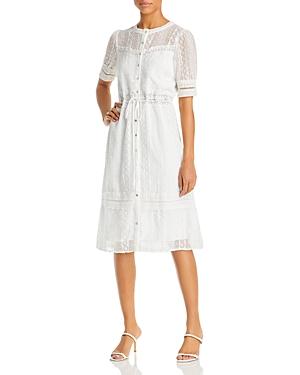 Lucy Paris Eyelet Midi Dress