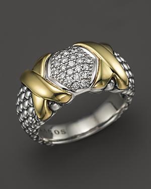 Lagos Diamond Lux 18k Gold And Sterling Silver Ring, .26 Ct. T.w.