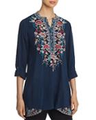 Johnny Was Beatrix Embroidered Tunic Top