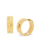 Kurt Geiger London Eagle Enamel & Crystal Hoop Earrings