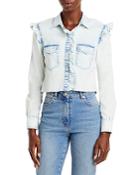 Alice And Olive Hannah Ruffle Denim Shirt