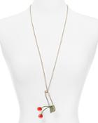 Alexis Bittar Lucite Knotted Cherry Pendant Necklace, 31