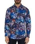 Robert Graham Mayar Floral-paisley Classic Fit Button-down Shirt