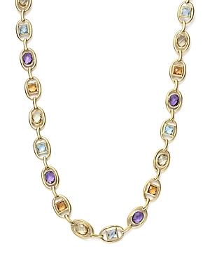 Multi Gemstone Geometric Necklace In 14k Yellow Gold, 17 - 100% Exclusive